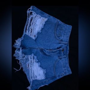 Ripped Jean Cutoff Shorts